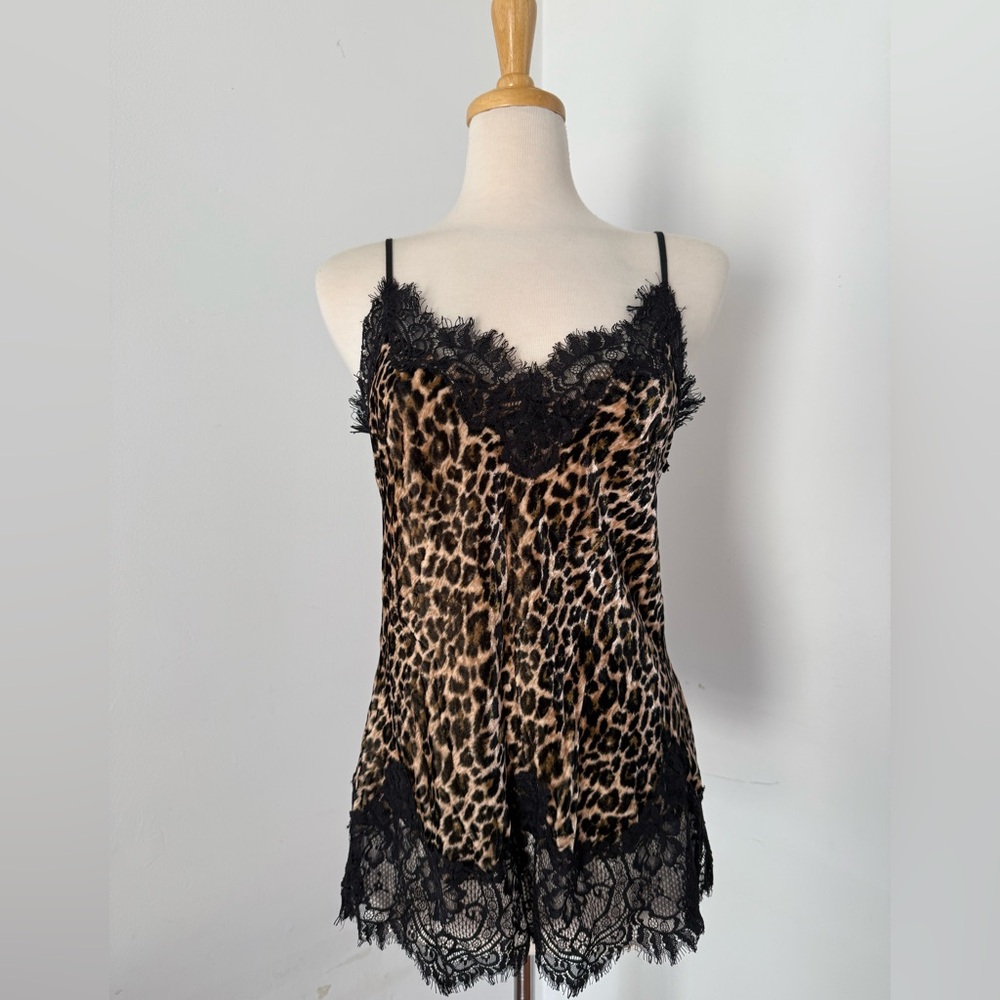 Leopard and lace camisole top size M